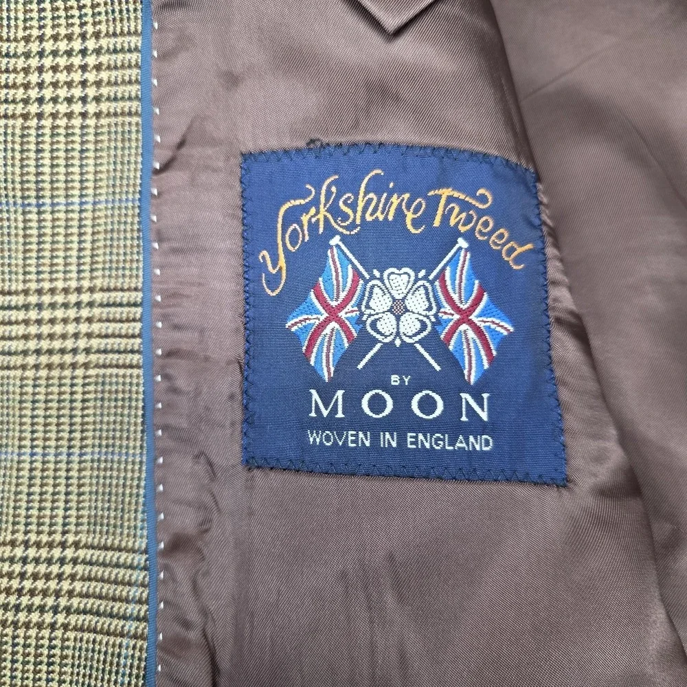 Brooks Brothers Madison 1818 Blazer Yorkshire Tweed Wool Men Sz 42L Glen Plaid
